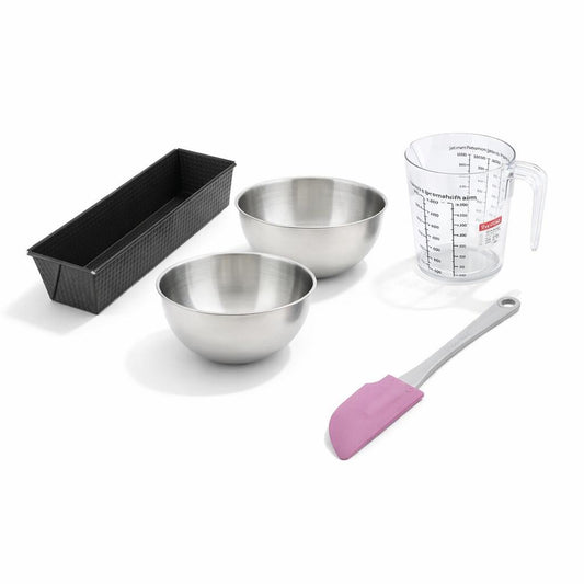 Set de 5 ustensiles de pâtisserie moule à gâteaux bols spatule et verre doseur Black metallic Black mettallic Zenker Black mettallic
