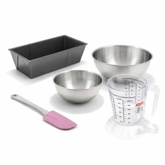 Set de 5 ustensiles de pâtisserie avec moule à gâteaux 2 bols spatule et verre mesureur Black metallic Black mettallic Zenker Black mettallic