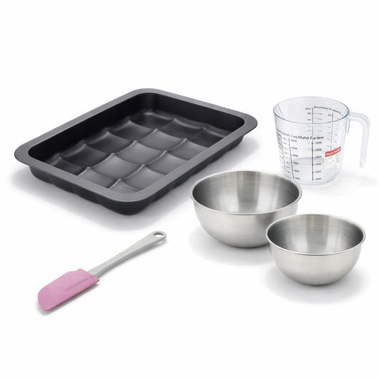 Set de 5 ustensiles de pâtisserie moule à gâteaux bols spatule et verre doseur Black mettallic Black mettallic Zenker Black mettallic