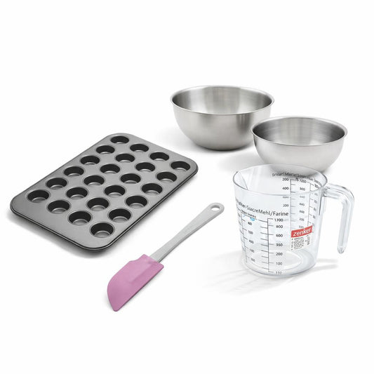 Set de 5 ustensiles de pâtisserie moule à gâteaux bol spatule et verre doseur Black metallic Black mettallic Zenker Black mettallic
