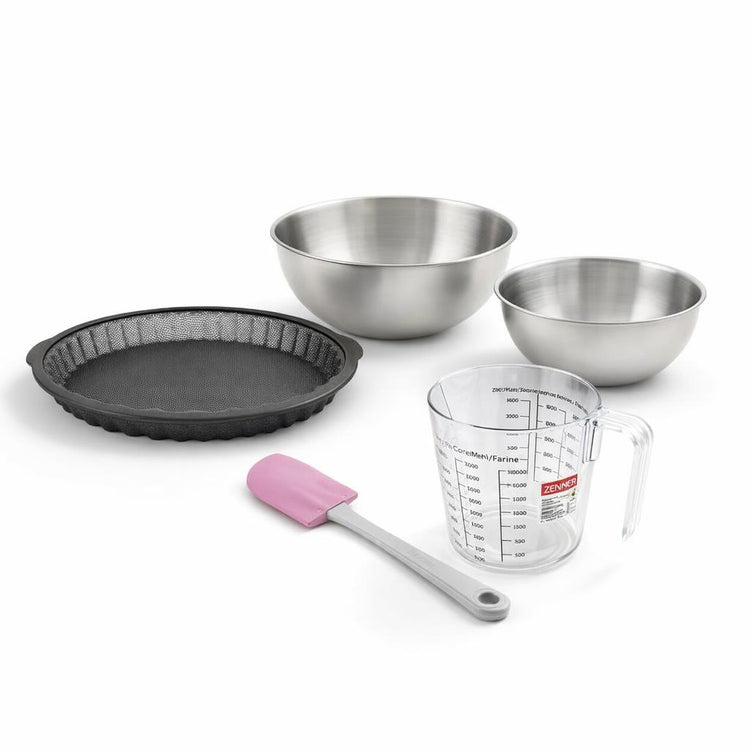 Set de 5 ustensiles de pâtisserie moule à gâteaux bol spatule et verre doseur Silicone fibre de verre Silicone fibre de verre Zenker Silicone fibre de verre