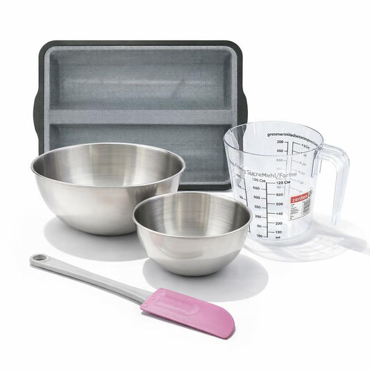 Set à pâtisserie 1 moule à baguettes en silicone fibre de verre 2 bols à mixer 1 verre mesureur 1 spatule Zenker