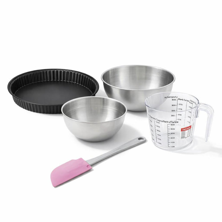 Set de 5 ustensiles de pâtisserie moule à gâteaux 2 bols spatule pâtisserie et verre doseur Spécial crountries Spécial crountries Zenker Spécial crountries