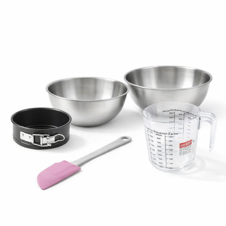 Set de 5 ustensiles de pâtisserie moule à gâteaux bol spatule pâtisserie et verre doseur Spécial mini Spécial mini Zenker Spécial mini