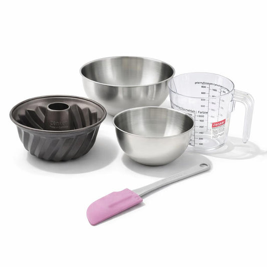 Set de 5 ustensiles de pâtisserie moule à gâteaux bols spatule pâtisserie et verre doseur Spécial mini Spécial mini Zenker Spécial mini