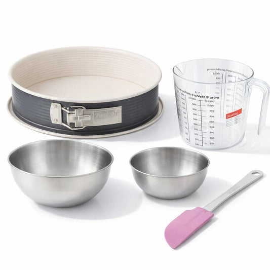 Set de 5 ustensiles de pâtisserie moule à gâteaux bol spatule pâtisserie et verre doseur Black mettallic Black mettallic Zenker Black mettallic