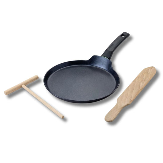 Set chandeleur avec crêpière 26 cm et 2 ustensiles Fackelmann Brandao