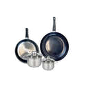 Set Cuisine Fackelmann 6 Pièces Inox 18/8 - 3 Poêles (20-28 Cm) Et 3 Casseroles (12-20 Cm), Induction Compatible - 1