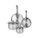 Set Cuisine Fackelmann 6 Pièces Inox 18/8 - 3 Poêles (20-28 Cm) Et 3 Casseroles (12-20 Cm), Induction Compatible - 4