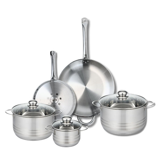 Ensemble de 2 Poêles de cuisson 24 et 32 cm et 3 faitouts 14, 20 et 24 cm Elo Profi Brillant