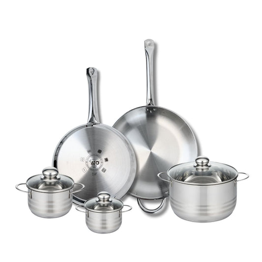 Ensemble de 2 Poêles de cuisson 28 et 32 cm et 3 faitouts 12, 14 et 20 cm Elo Profi Brillant