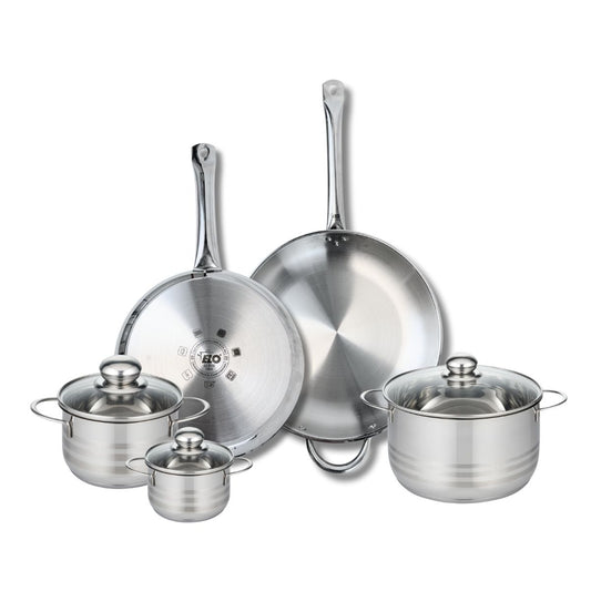 Ensemble de 2 Poêles de cuisson 28 et 32 cm et 3 faitouts 12, 16 et 20 cm Elo Profi Brillant