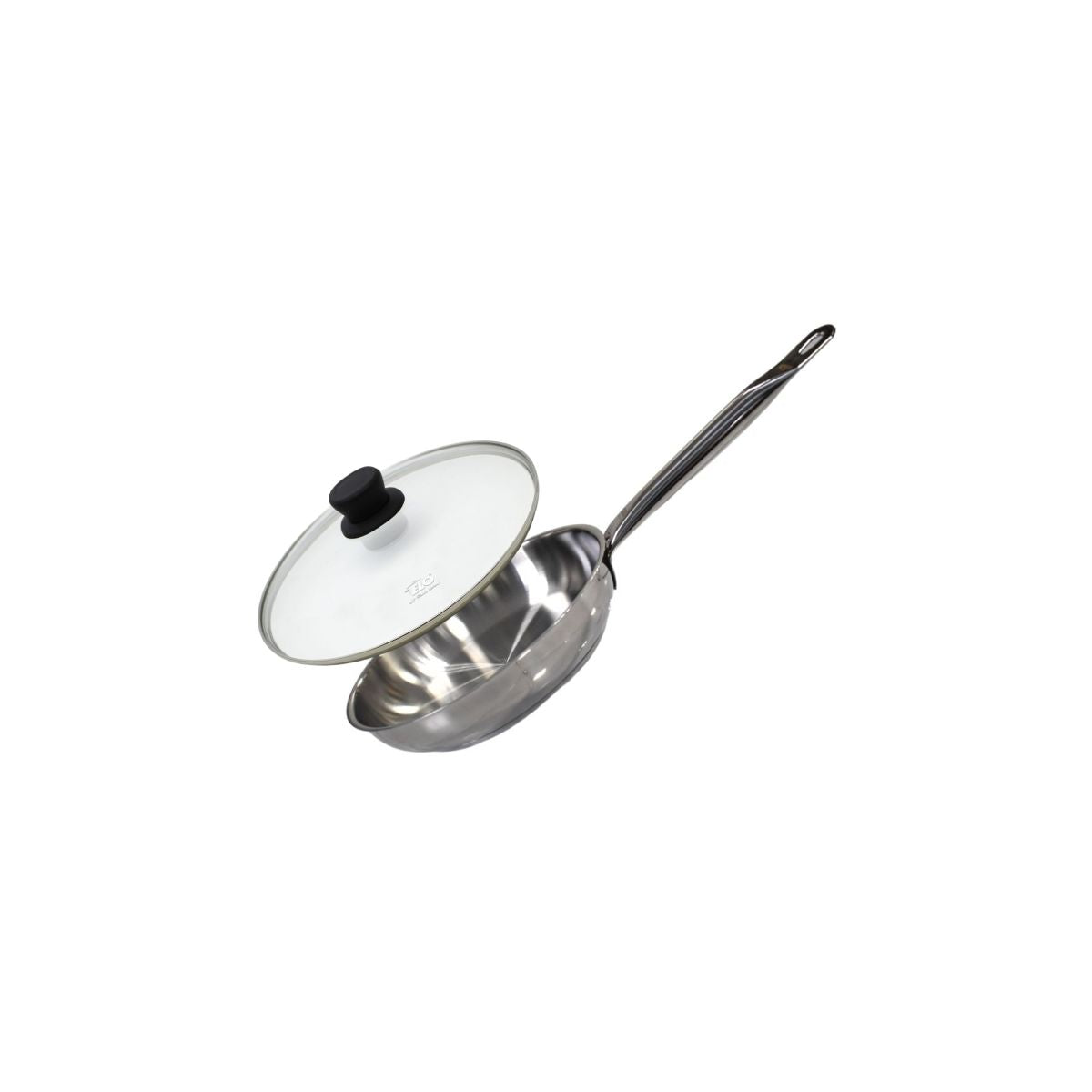 Poêle Fackelmann 28 Cm Inox 18/8 + Couvercle Verre – Induction, Tous Feux, Sans PFAS – Set Familial 4-5 Personnes