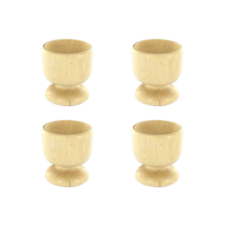 Lot de 4 coquetiers designs en bois Fackelmann Wood Edition