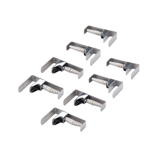 Lot de 8 pinces pour nappe en acier inoxydable Fackelmann Tecno