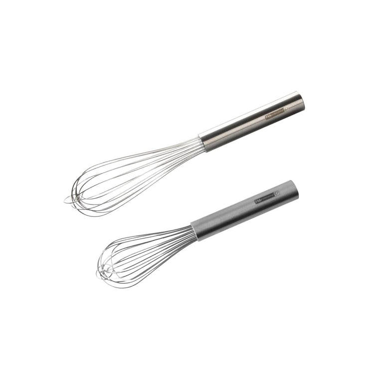 Lot de 2 fouets de cuisine ou de pâtisserie en inox 25 cm et 30 cm FM Professional Pâtisserie