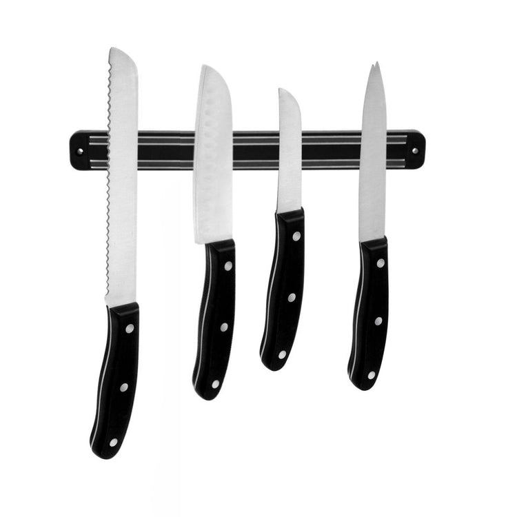 Ensemble de 4 couteaux 22 à 33 cm Nirosta Fit et 1 support mural magnétique