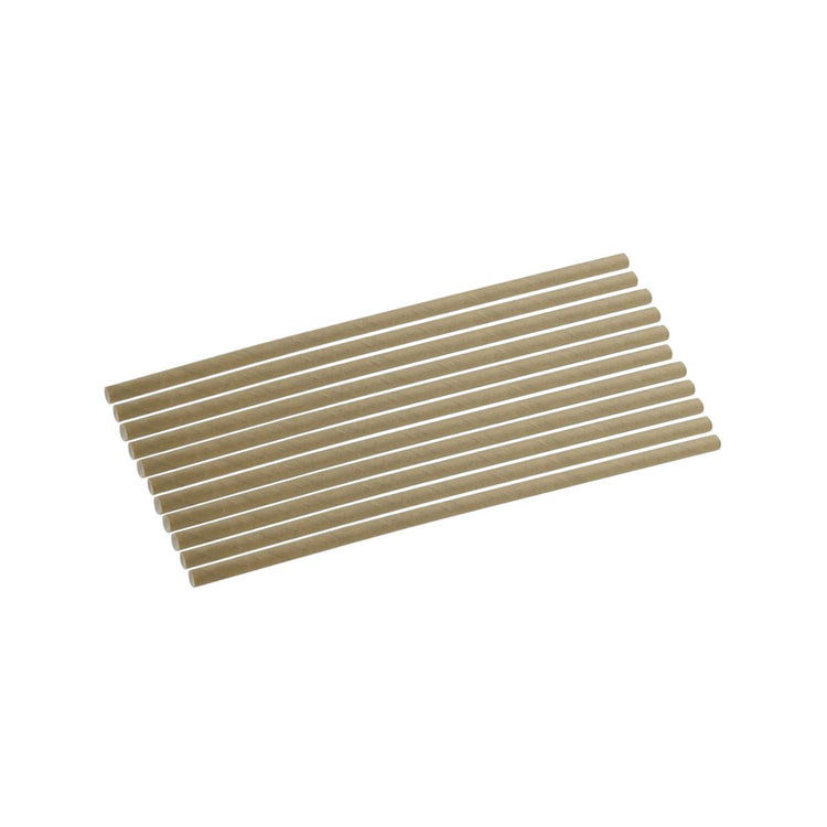Lot de 500 pailles en papier brun 21 cm Fackelmann Nature