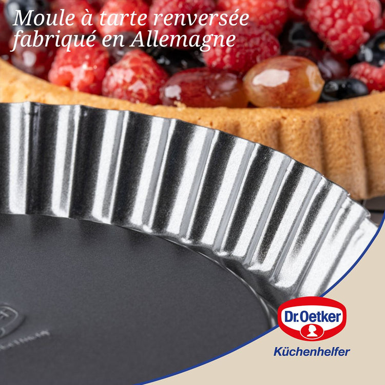 Ensemble de 2 Moules à tarte renversée 22 cm Dr.Oetker Tradition