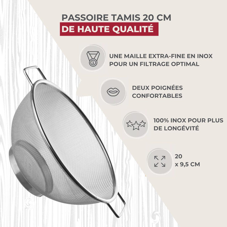 Set de 2 ustensiles de cuisine passoire Fackelmann Basic