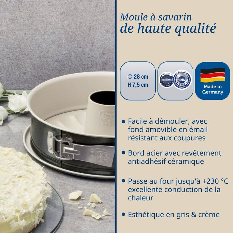 Ensemble de 2 Moules à manqué et à savarin double fond 28 cm Dr.Oetker Back Trend