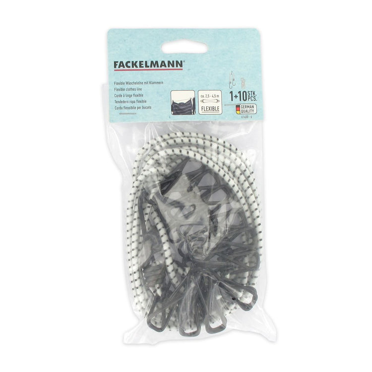 Lot de 2 fils à linge extensibles Fackelmann Tecno