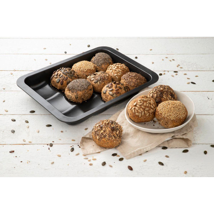 Ensemble de 2 Moules 12 mini pains ou brioches 36 x 27 cm Zenker Black Metallic