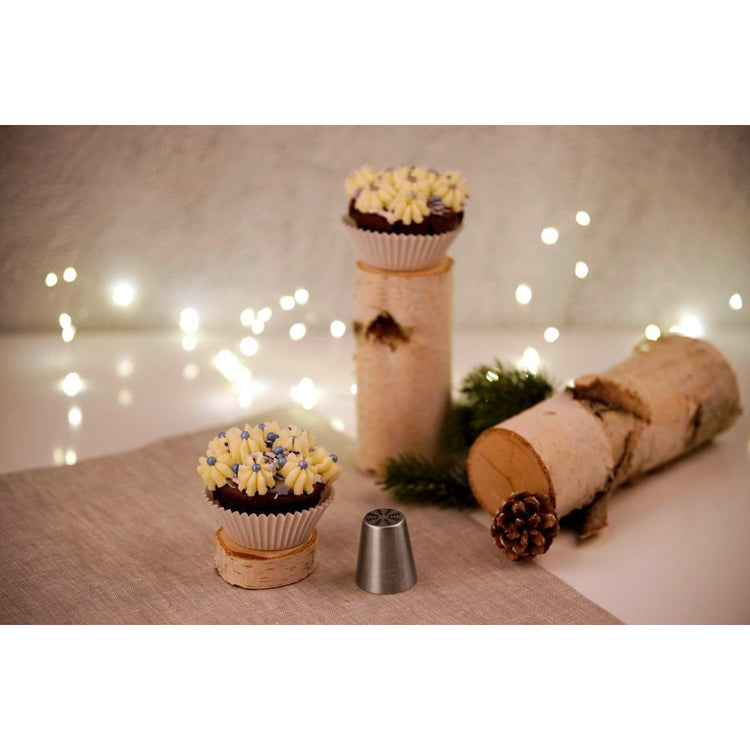 Douille motif Cristal de glace et lot de 4 poches à douille Dr Oetker