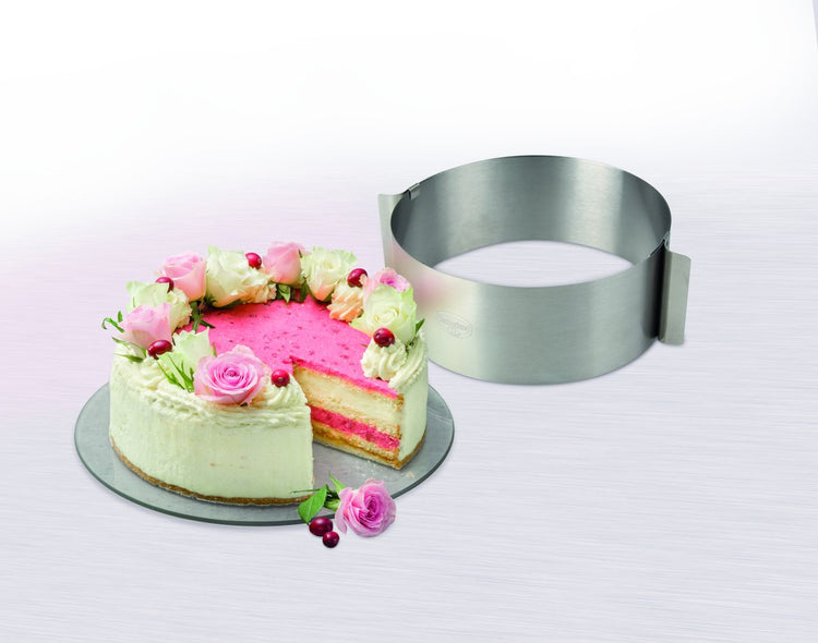 Cercle à pâtisserie en acier inoxydable extensible de 16 à 30 cm Dr. Oetker Varino