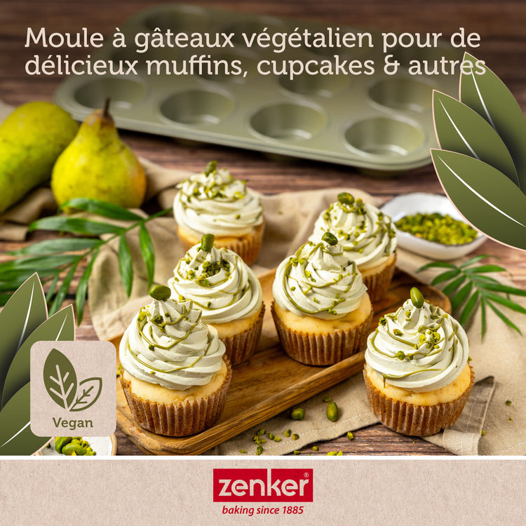 Set de 4 ustensiles de pâtisserie moule à gâteaux 2 bols et spatule Zenker Green Vision