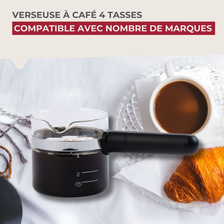 Verseuse à expresso micro-ondable 4 tasses universelle Fackelmann