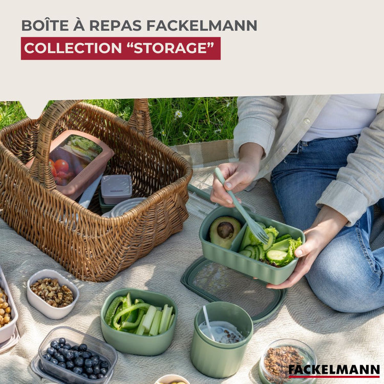 Lunchbox Bleue à compartiment réglable 1 litre sans BPA Fackelmann Storage