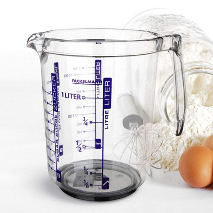 Verre doseur 1L en plastique de haute qualité Fackelmann