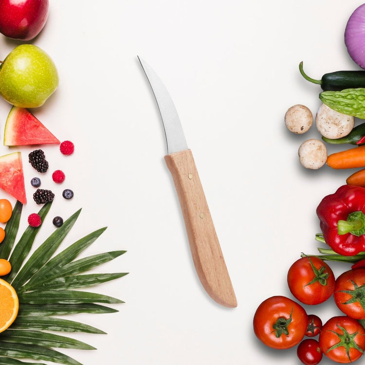 Couteau de cuisine éplucheur manche en bois Nirosta