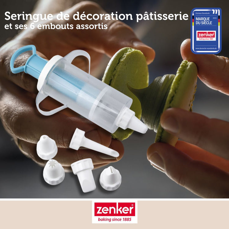 Seringue de décoration de gâteau et 6 embouts plastique Zenker Sweet Sensation