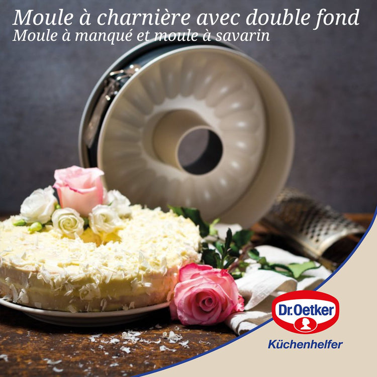 Moule à manqué et à savarin double fond 26 cm Dr Oetker Back Trend