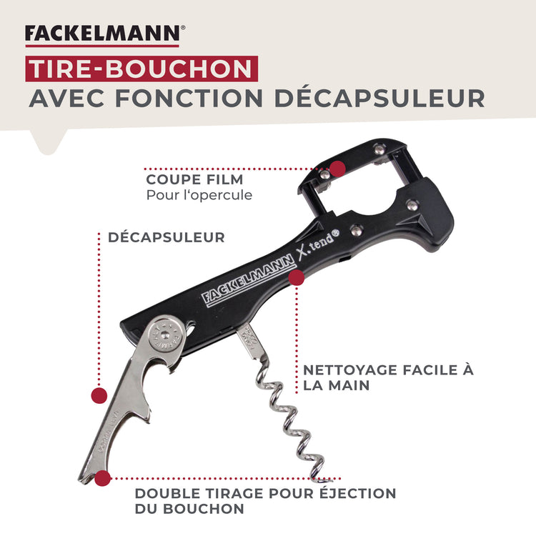 Tire-bouchon décapsuleur 13 cm Fackelmann Bar Concept
