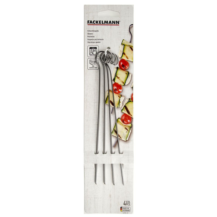 Lot de 4 brochettes en inox Fackelmann BBQ Edition