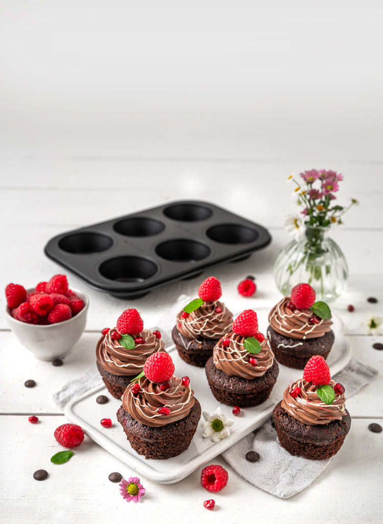 Moule à muffins 6 empreintes 28 x 19 cm Zenker Perfect Black +