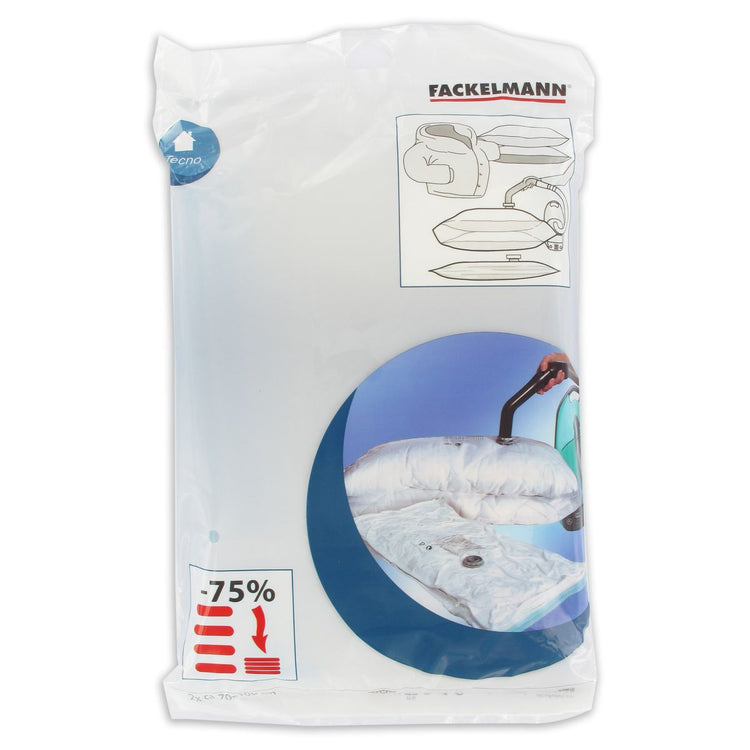 Lot de 2 housses de rangement sous vide Fackelmann Accessoires ménage et repassage