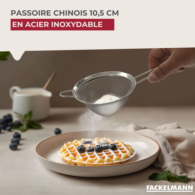 Passoire Chinois 10,5 cm de diamètre en inox Fackelmann