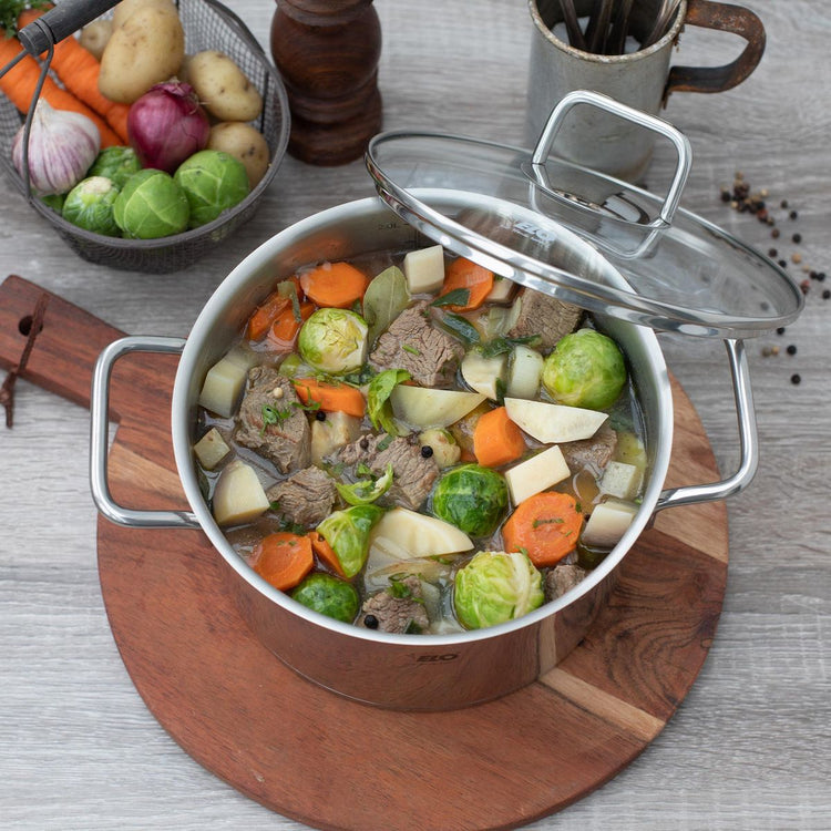 Marmite inox avec couvercle en verre 12 cm de diamètre d'une capacité de 0,6 litre Elo Citrin