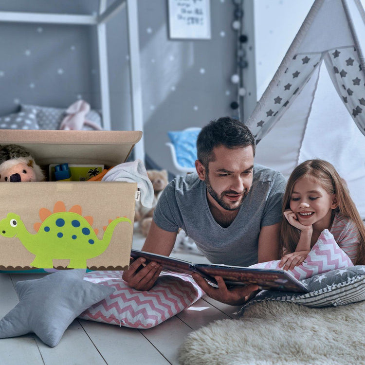 Boîte de rangement "dinosaure Stégosaure " avec grand couvercle, 51 x 36 x 36 cm Lifeney