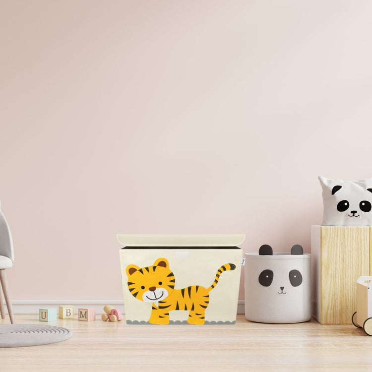 Boîte de rangement "tigre" avec grand couvercle, 51 x 36 x 36 cm Lifeney