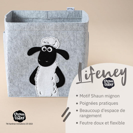 Boîte de rangement en feutre compatible Kallax Lifeney Shaun le mouton