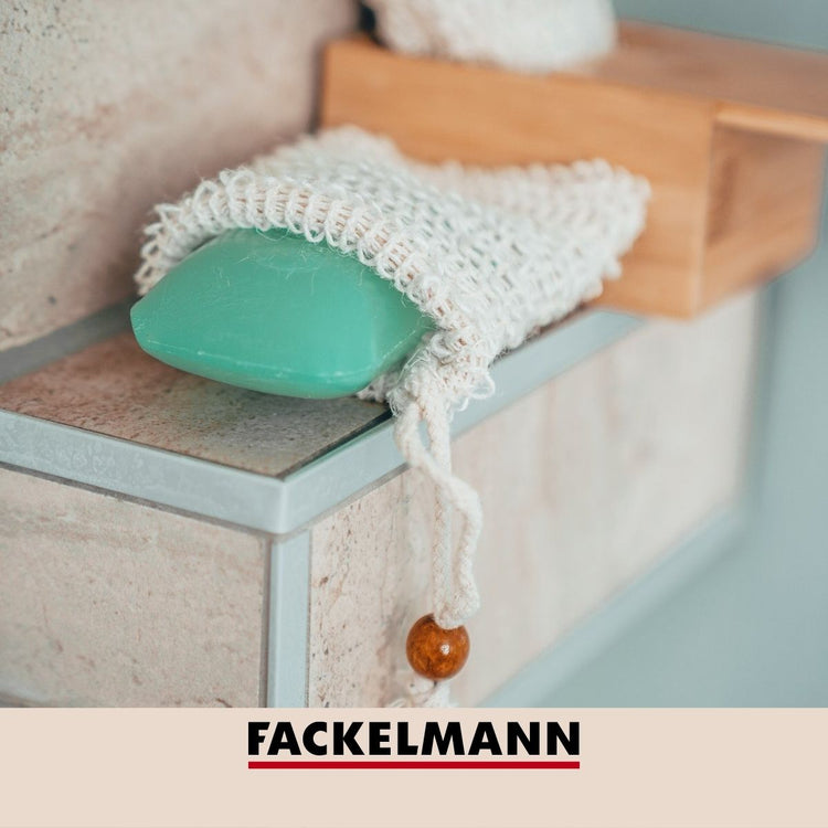 Ensemble de 4 sacs à savons solides en sisal Fackelmann Tecno