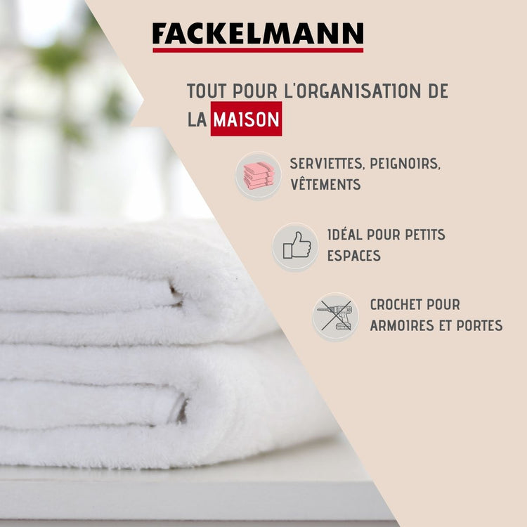 Ensemble de 2 Crochets de porte en acier inoxydable Fackelmann Tecno