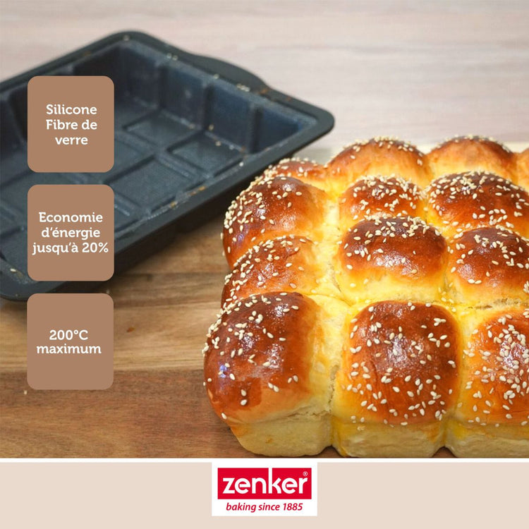 Ensemble comprenant 1 moule à gâteau en fibre de verre Zenker, 2 bols à mixer en inox Fackelmann