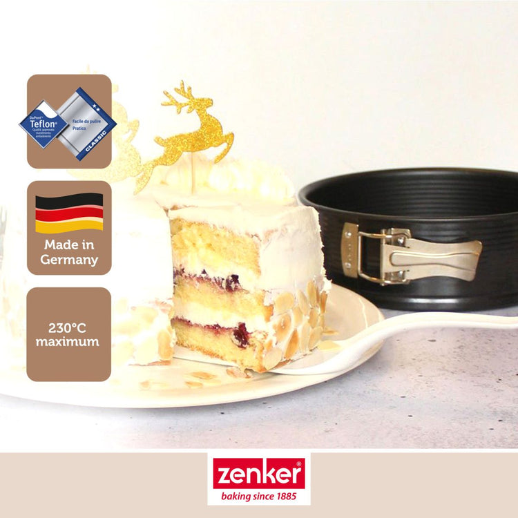 Lot comprenant 1 Moule à manqué, 1 spatule Zenker et 2 bols à mixer en inox Fackelmann