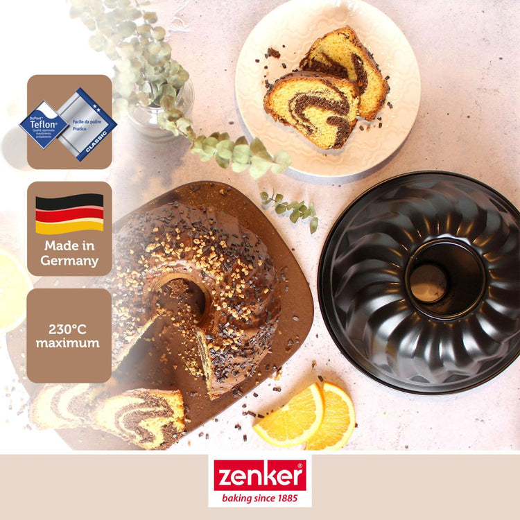 Set de 4 ustensiles de pâtisserie moule à gâteaux 2 bols et spatule Black mettallic Black mettallic Zenker Black mettallic